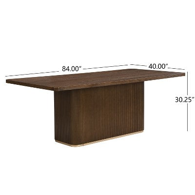 Christopher Knight Home Evangeline Contemporary 7 Piece Rubberwood Upholstered Dining Set with Oversized Rectangular Table