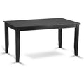 5-Piece Black Finish Solid Wood Top - Rectangular Upholstered Dining Room Set (Seats-4)