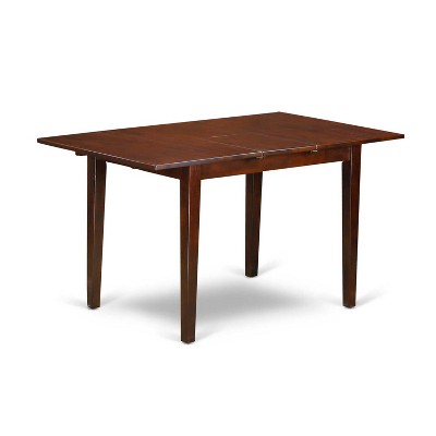 5-Piece Mahogany Finish Solid Wood Top - Rectangular Dining Room Set Seats-4