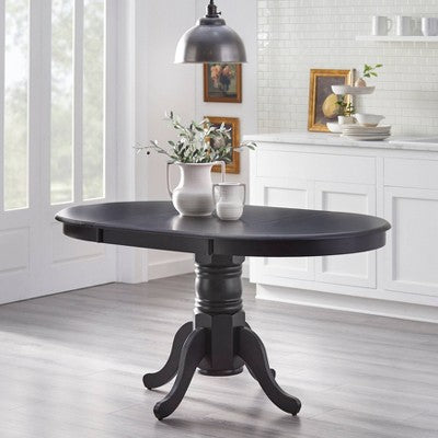 Buylateral 7pc Lancaster Farmhouse Solid Wood Extendable Dining Table Set