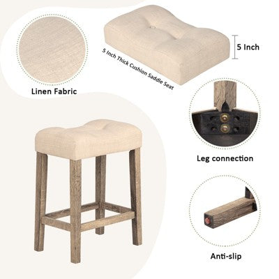 GDFStudio Kittson 4-Piece Bar Table Set with Power Outlet