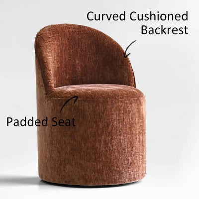 Dining Table Set for 6, Oval 79 Table and Chenille Fabric Armless Barrel Chairs with Casters, Perfect for Kitchens-Panipeachy