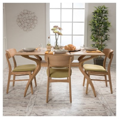 5pc 60 Lucious Curved Leg Dining Set - Christopher Knight Home