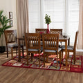Baxton Studio Genesis Modern Fabric Wood Dining Set