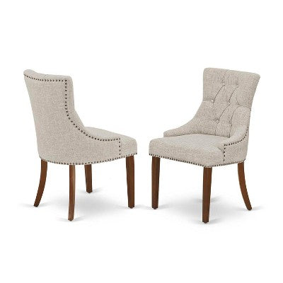 3-Piece Mahogany Finish Solid Wood Top - Dining Room Set - Seats 4