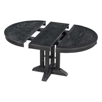 5-Piece Dining Set with Extendable Round Table and 4 Upholstered Chairs - ModernLuxe