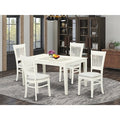 HomeStock Linen White Dining Set Modern Style 10017