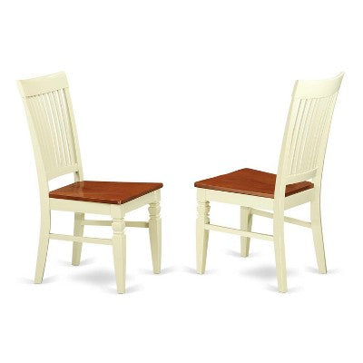 5-Piece Buttermilk and Cherry Solid Wood Top - Dining Room Set (Seats-4)