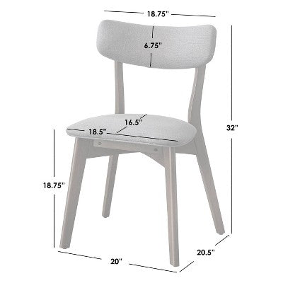 Lifestorey Cari 7Pc Mid Century Modern Dining Set
