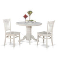 HomeStock 5-Pc Buttermilk and Cherry Solid Wood Top - Dining Room Set - Seats 4