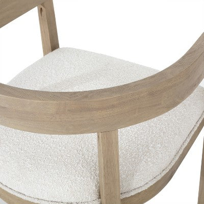 GDFStudio Ladieu Rustic Fabric Upholstered Wood 5 Piece Dining Set