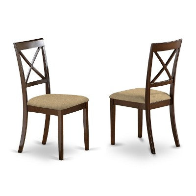 HomeStock Belmont Dining Room Set-Dining Table With Leaf And Kitchen Chairs, Cappuccino