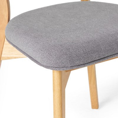 GDFStudio Megann Mid-Century Modern Wood Fabric Upholstered 5 Piece Dining Set