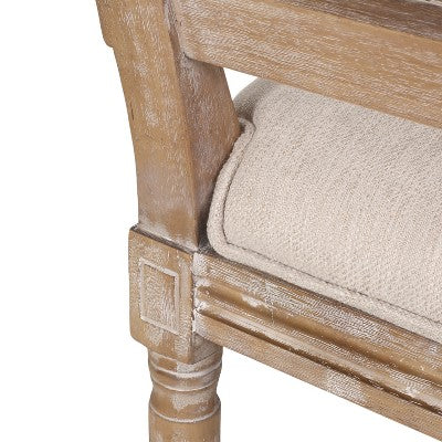 Christopher Knight Home Pampas French Country Fabric Upholstered Wood and Cane 7 Piece Expandable Dining Set
