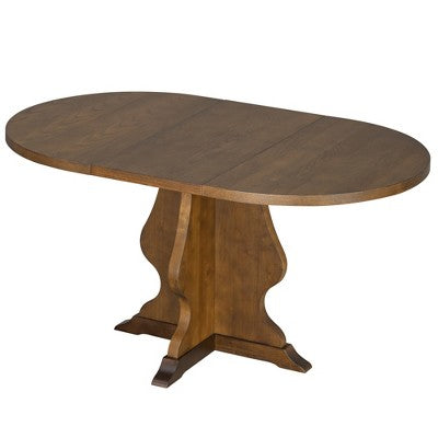GDFStudio Mandy Farmhouse 5-Piece Extendable Dining Table Set with Upholstered Chairs