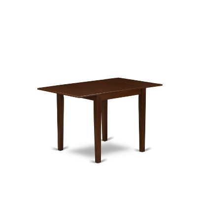 5-Piece Mahogany Finish Solid Wood Top Rectangular Upholstered Dining Room Set (Seats-4)