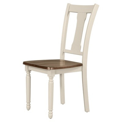 6-Piece Retro Dining Set with 1 Wooden Dining Table, 4 Chairs and 1 Bench, Brown+White - ModernLuxe