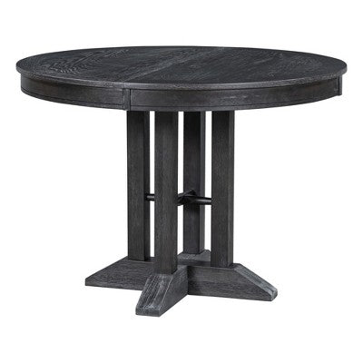 5-Piece Dining Set with Extendable Round Table and 4 Upholstered Chairs - ModernLuxe
