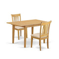 Dinette Table Set 3 Piece - Kitchen Table with Chairs, Small Space Dining Set, Oak Finish