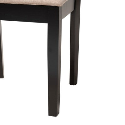 Baxton Studio Genesis Modern Fabric Wood Dining Set