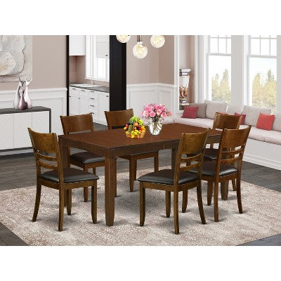 Dining Room Set-Dining Table With Leaf Plus Kitchen Chairs