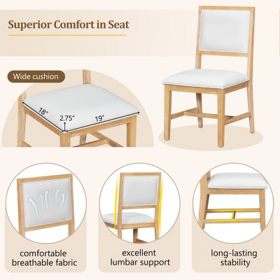 GDFStudio Mandy Farmhouse 5-Piece Extendable Dining Table Set with Upholstered Chairs