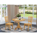 HomeStock Belmont Dinette Set - Kitchen Table And Dining Chairs, Oak