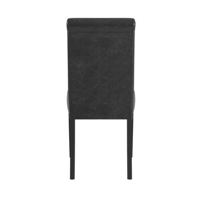 Salido Dining Set - 5-Piece - Black Vinyl - iNSPIRE Q