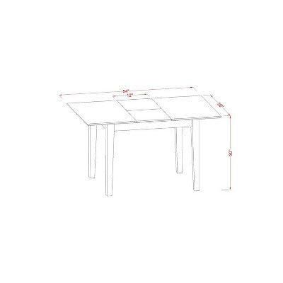 5-Piece Mahogany Finish Solid Wood Top - Rectangular Upholstered Dining Room Set - Seats 4