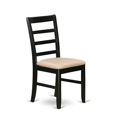 3-Piece Black and Cherry Finish Solid Wood Top - Round Dining Room Set - Seats-4