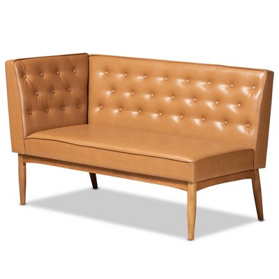 2pc Riordan Wood Dining Nook Banquette Set - Baxton Studio