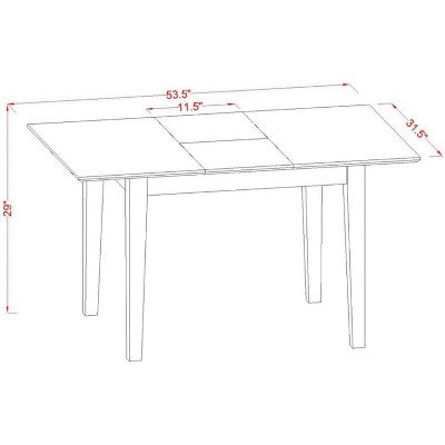 Kitchen Dinette Set Rectangular Table And Dining Chairs Style Oak