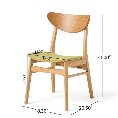 Christopher Knight Home Anise Mid Century Modern Fabric Upholstered Wood 5 Piece Dining Set