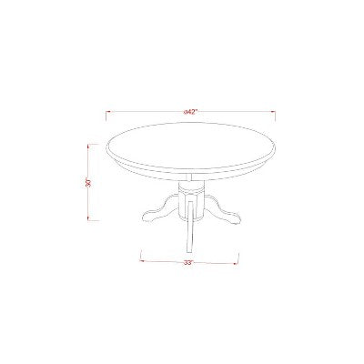 Tuscan Style Dining Set - Table & Chairs - Small Kitchen Table - Solid Wood Dinette Set