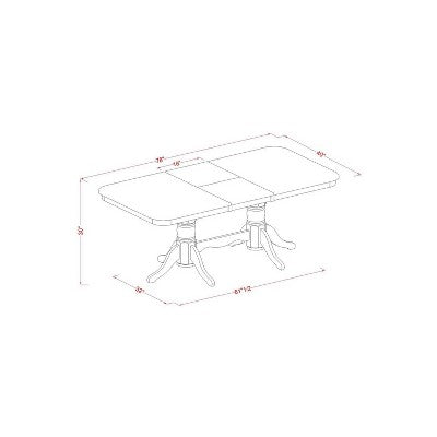 Dining Table Set with Chairs - Kitchen Table Set for 6-8 People - Modern Farmhouse Style