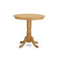 HomeStock 3-Pc Natural Oak Finish Solid Wood Top - Dining Room Set - Seats 4