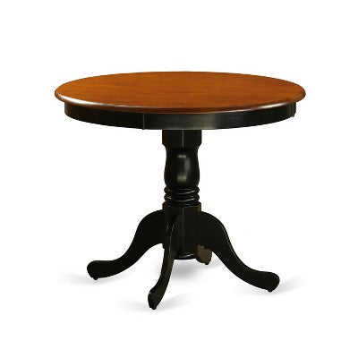 3-Piece Black and Cherry Finish Solid Wood Top - Dining Room Set - Seats 4