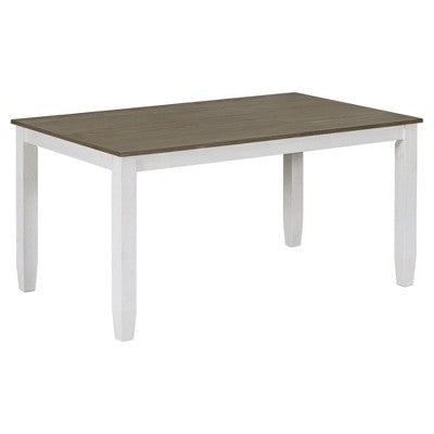 6 PCS Rustic Wood Dining Table Set, Rectangular Table with 4 Chairs & Bench-ModernLuxe