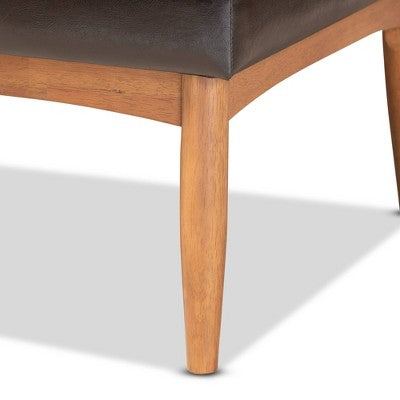 2pc Riordan Wood Dining Nook Banquette Set - Baxton Studio