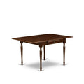 5-Piece Mahogany Finish Solid Wood Top - Rectangular Upholstered Dining Room Set (Seats-4)