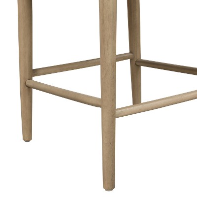 Christopher Knight Home Robert 3 Piece Farmhouse Rubberwood Upholstered Counter Height Dining Chairs with Fluted Table