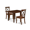 HomeStock 3-Piece Mahogany Finish Solid Wood Top Dining Table Set