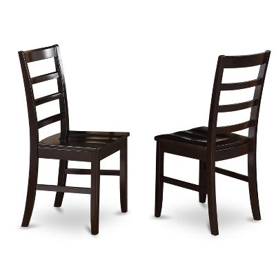 HomeStock Belmont Dining Room Set-Table With Leaf And 6 Kitchen Chairs, Cappuccino