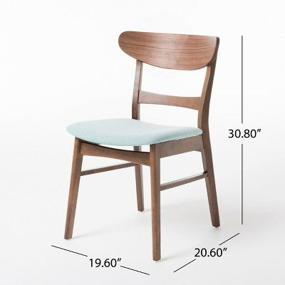 GDFStudio Isador Mid-Century Modern Fabric Upholstered Wood 5 Piece Dining
