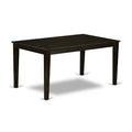 HomeStock 5-Piece Rectangle Cappuccino Finish Solid Wood Top Dining Table with 4-Chairs