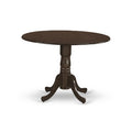 Gothic Dinette Set - Kitchen Table with Drop Leaves & Leather Chairs - 5 Piece