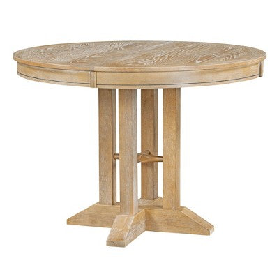 5-Piece Dining Set with Extendable Round Table and 4 Upholstered Chairs - ModernLuxe