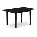 5-Piece Black Finish Solid Wood Top Rectangular Dining Room Set (Seats-4)