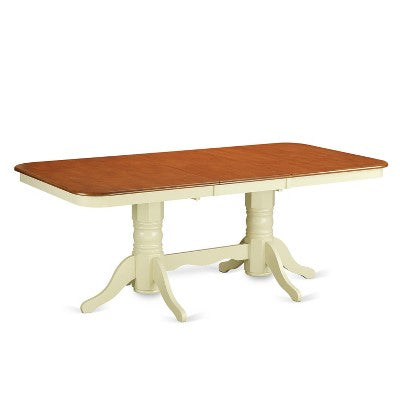 HomeStock Belmont Dining Table Set, White