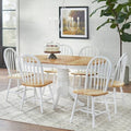 Buylateral 7pc Lancaster Farmhouse Solid Wood Extendable Dining Table Set